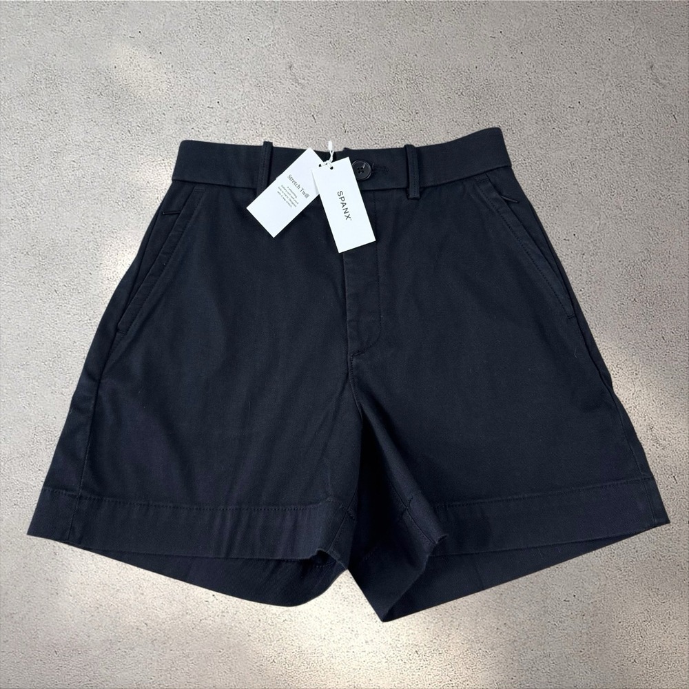 SPANX super Smooth Stretch Twill Shorts In Black Sz XS NWT - Picture 4 of 9